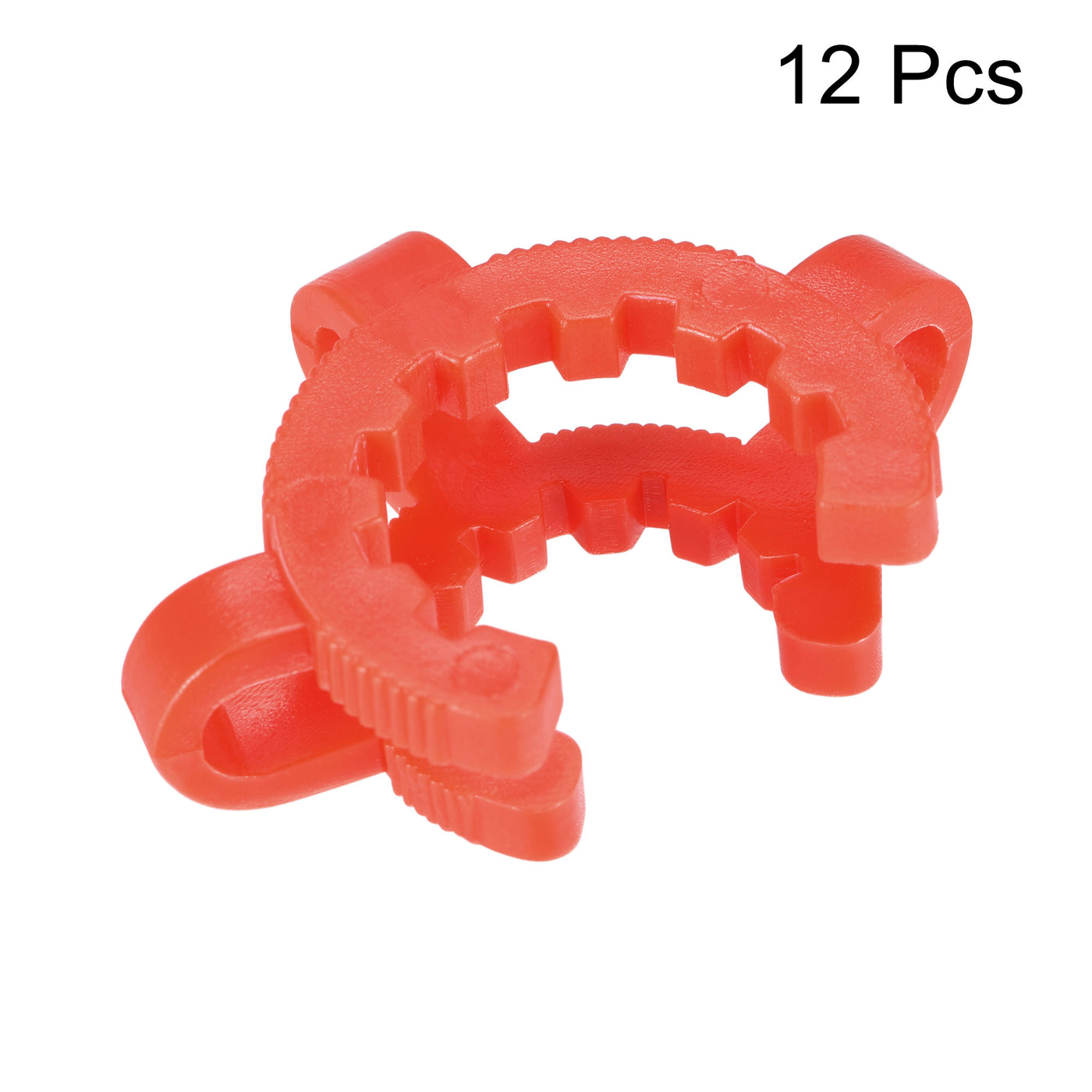 uxcell Uxcell Lab Joint Clip Plastic Clamp Mounting Clips for 14/20 or 14/35 Glass Taper Joints Laboratory Connector Red 12Pcs