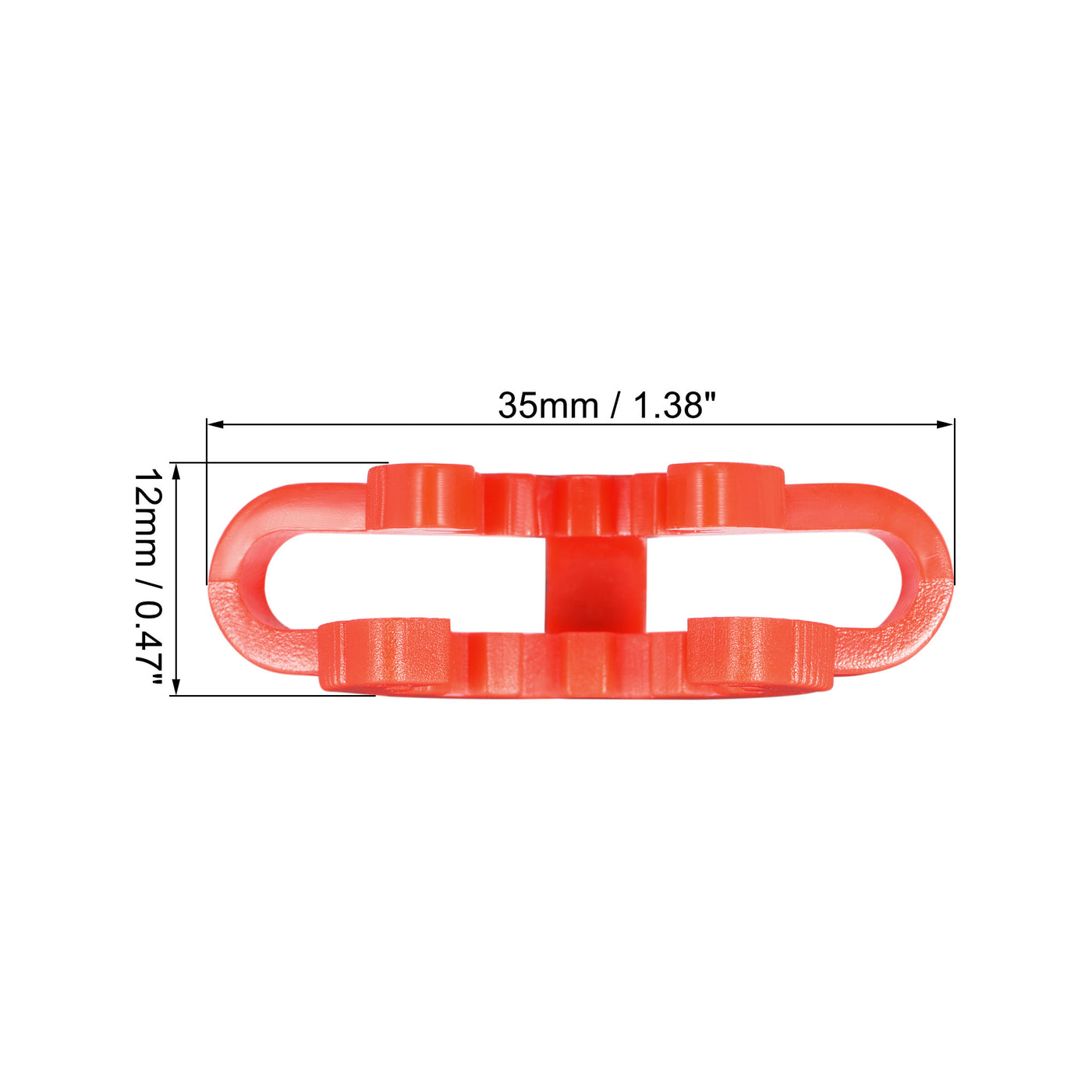 uxcell Uxcell Lab Joint Clip Plastic Clamp Mounting Clips for 14/20 or 14/35 Glass Taper Joints Laboratory Connector Red 12Pcs