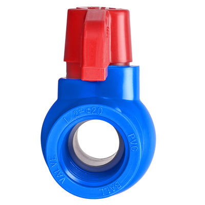 Harfington Uxcell 10Stk. Kugelventil PVC Ventil Aquarium Abwasserpumpe Teich Garten Sprinkler G1/2 Innengewinde blau rot