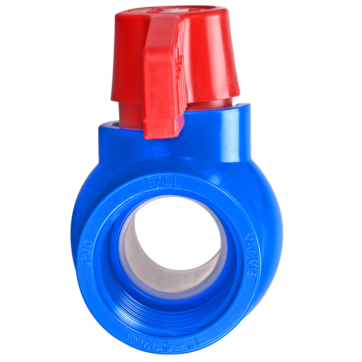 Uxcell Uxcell Ball Valve, G1/2 Female Thread PVC Valve for Aquarium Setup, Sump Pump, Pool, Garden Sprinkler Blue Red 5Pcs