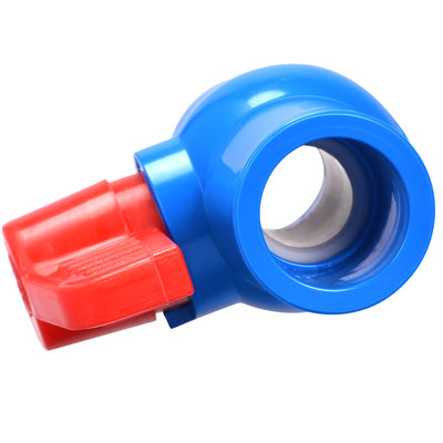 Harfington Uxcell Ball Valve, 20mm PVC Socket End Valve for Aquarium Setup, Sump Pump, Pool, Garden Sprinkler Blue Red 10Pcs