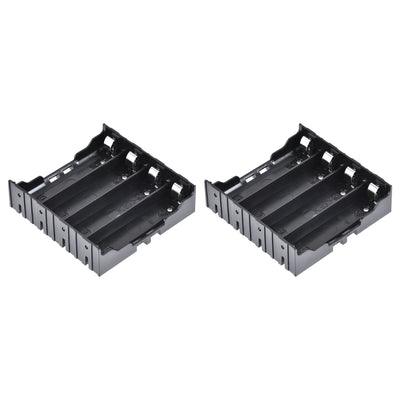 Harfington 4 Slots 3.7V 2 Wire Battery Holder Case Storage Box