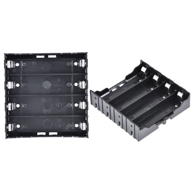 Harfington 4 Slots 3.7V 2 Wire Battery Holder Case Storage Box