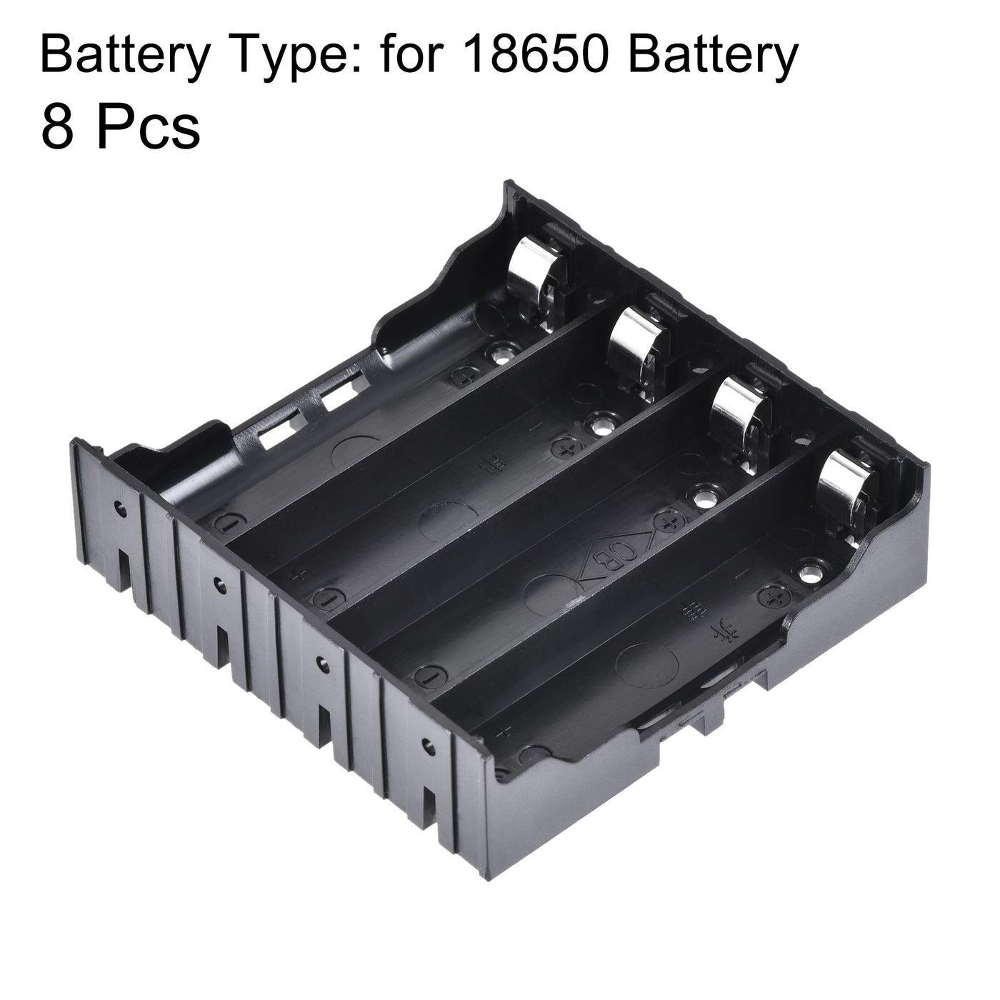 Harfington 4 Slots 3.7V 2 Wire Battery Holder Case Storage Box