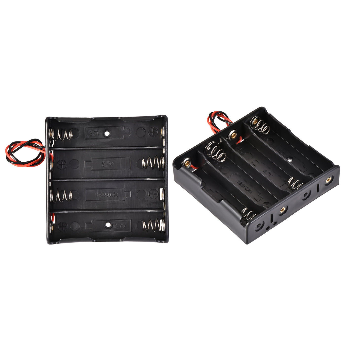 Harfington 4 Slots 3.7V 2 Wire Lead Battery Case Storage Box