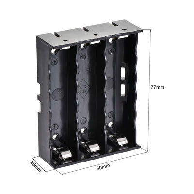 Harfington 3 Slots 3.7V 2 Wire Battery Holder Case Storage Box