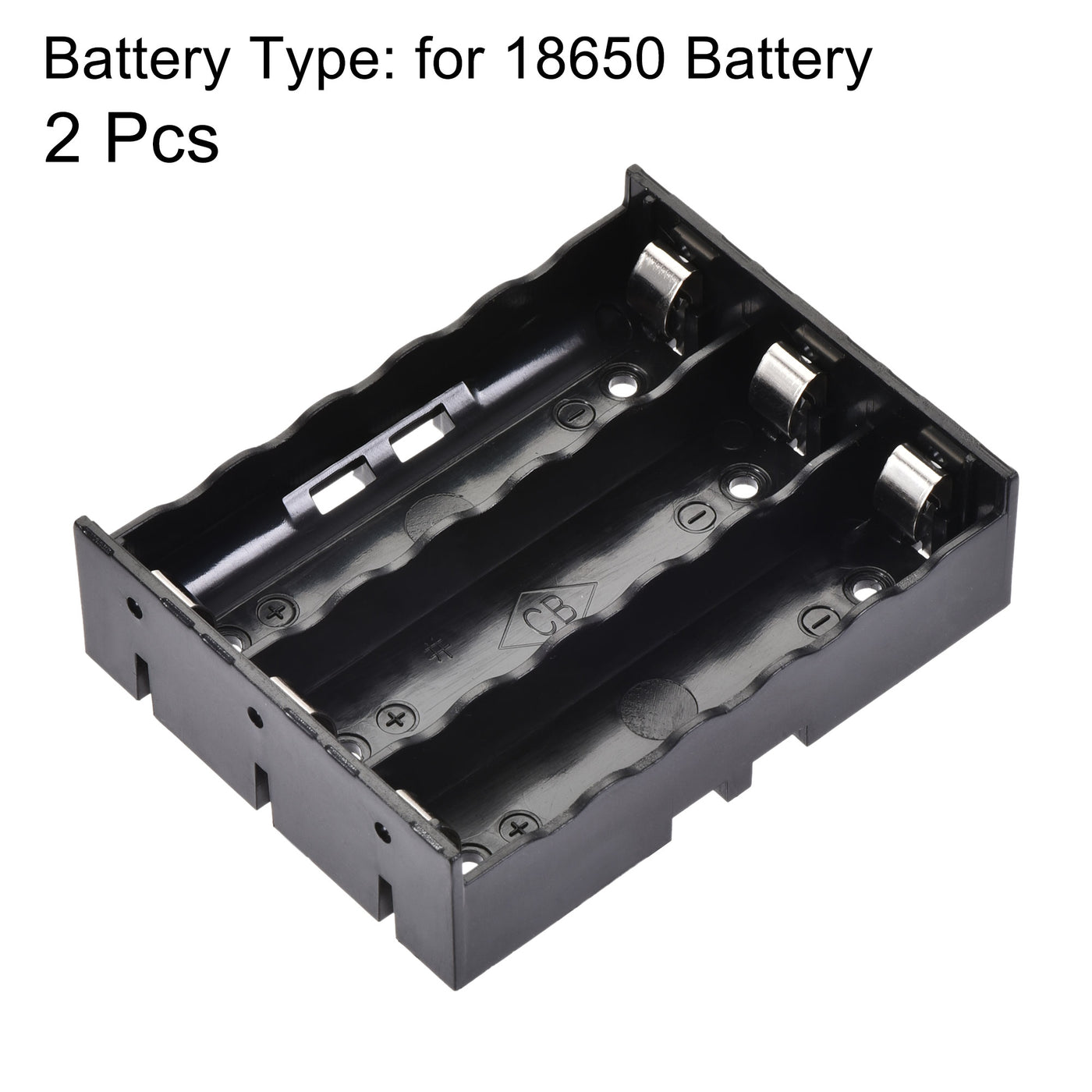 Harfington 3 Slots 3.7V 2 Wire Battery Holder Case Storage Box