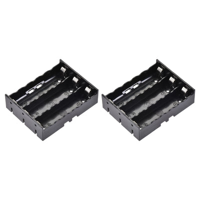 Harfington 3 Slots 3.7V 2 Wire Battery Holder Case Storage Box