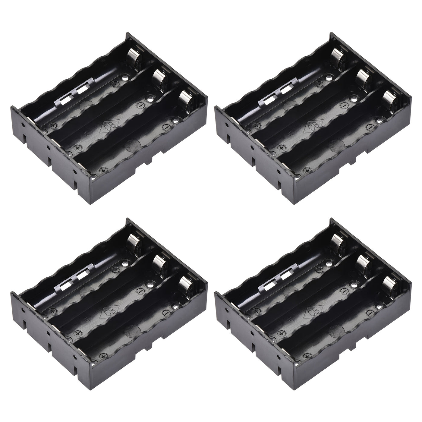 Harfington 3 Slots 3.7V 2 Wire Battery Holder Case Storage Box