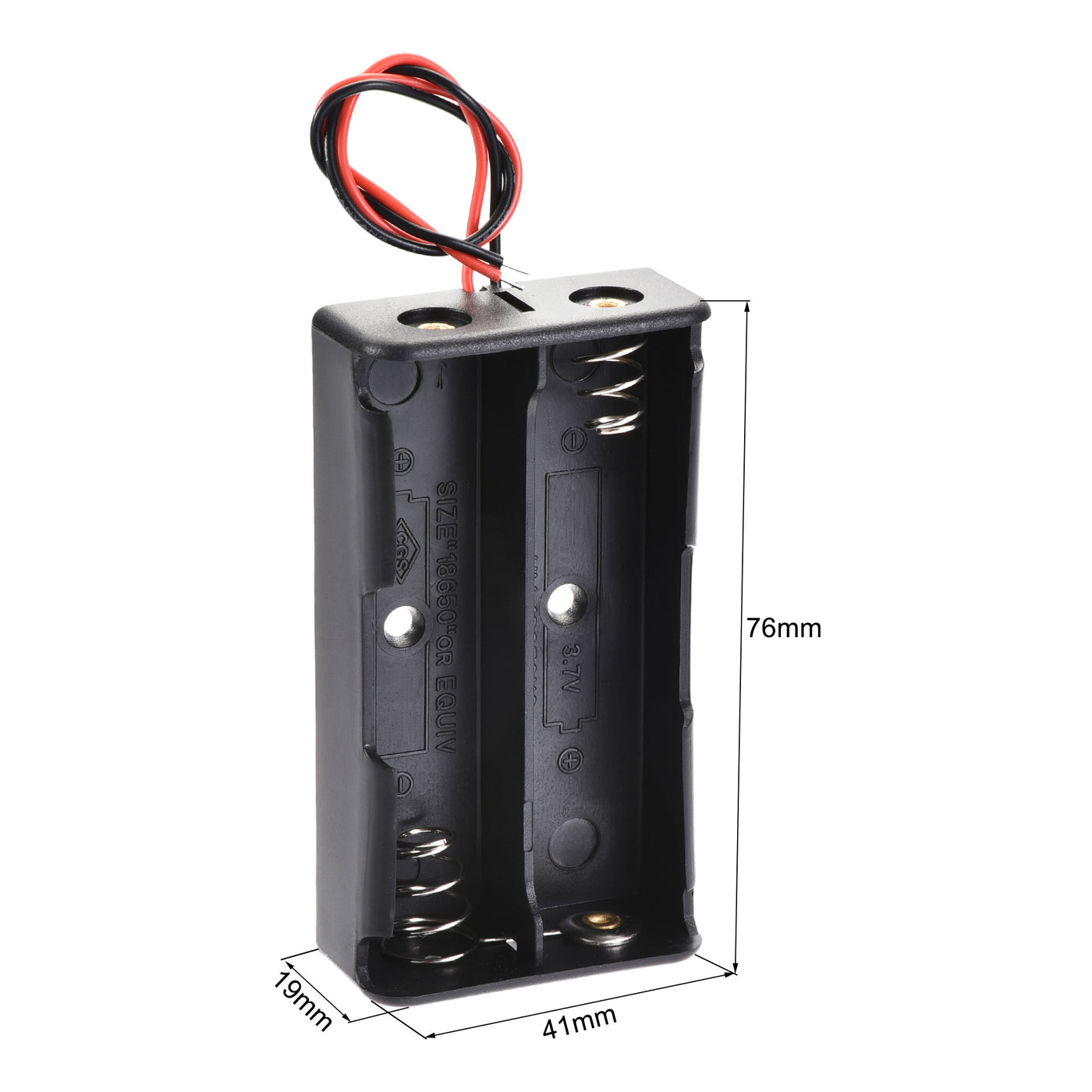 Harfington 2 Slots 3.7V 2 Wire Lead Battery Case Storage Box