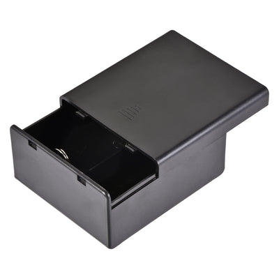 Harfington 1.5V 2 Slots D Battery Case Storage Box With Cover