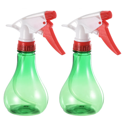 Harfington Uxcell Plastic Spray Bottle, 8.5oz/250ml Empty Refillable Bottle Adjustable Nozzle Green for Cleaning Solution and Plant Watering 2pcs