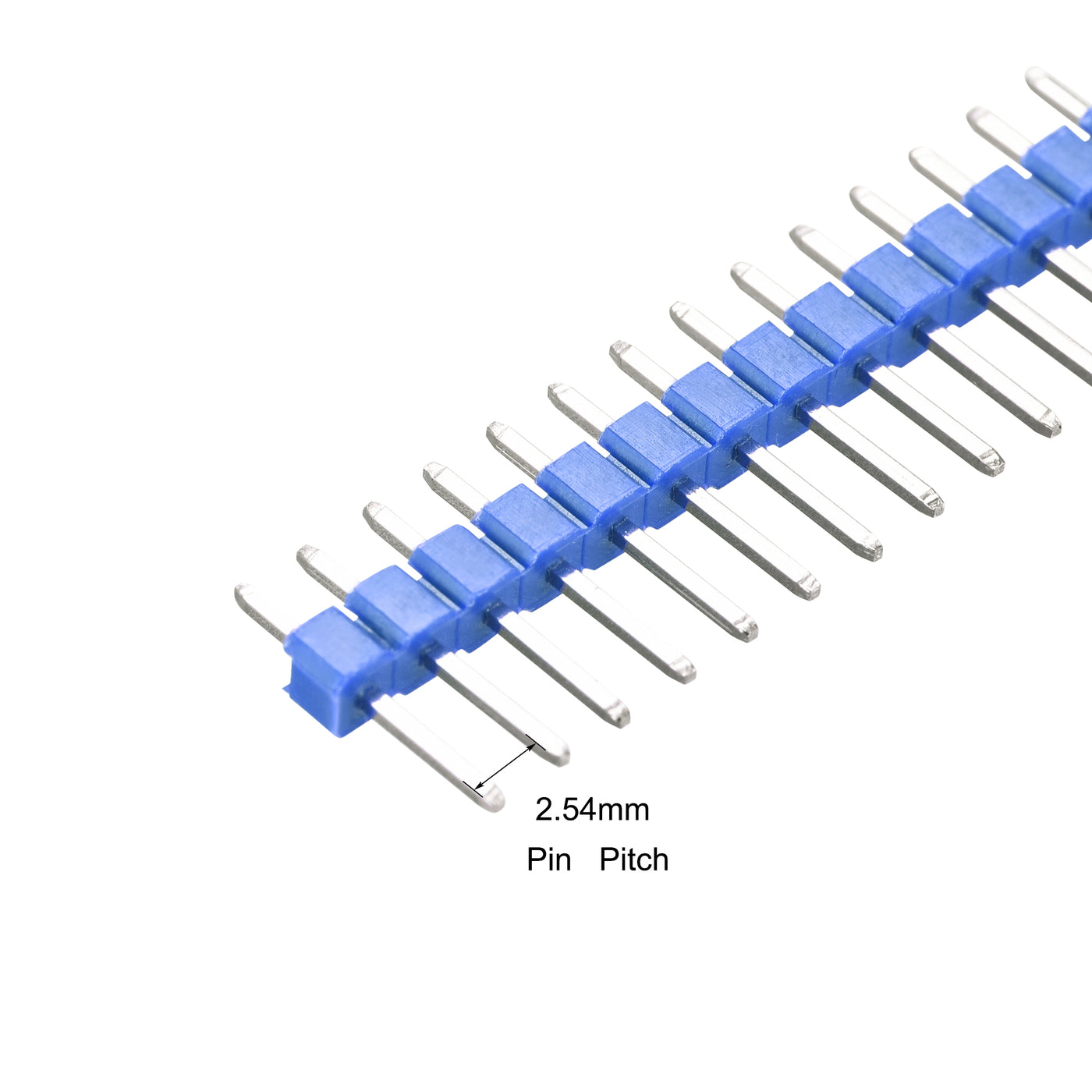 uxcell Uxcell 5pcs Male Pin Header,40 Pin 2.54mm Straight Single Row PCB Pin Strip,Blue