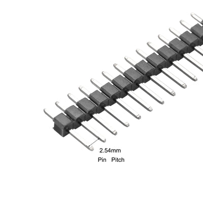 Harfington Uxcell 15 Pair Male and Female Pin Header,40 Pin 2.54mm Straight Single Row Breakable Header Connector PCB Pin Strip