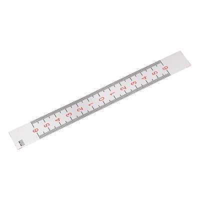 Harfington Uxcell Center Finding Ruler 60mm-0-60mm Table Sticky Adhesive Tape Measure, Aluminum Track Ruler with Holes, (from the middle).