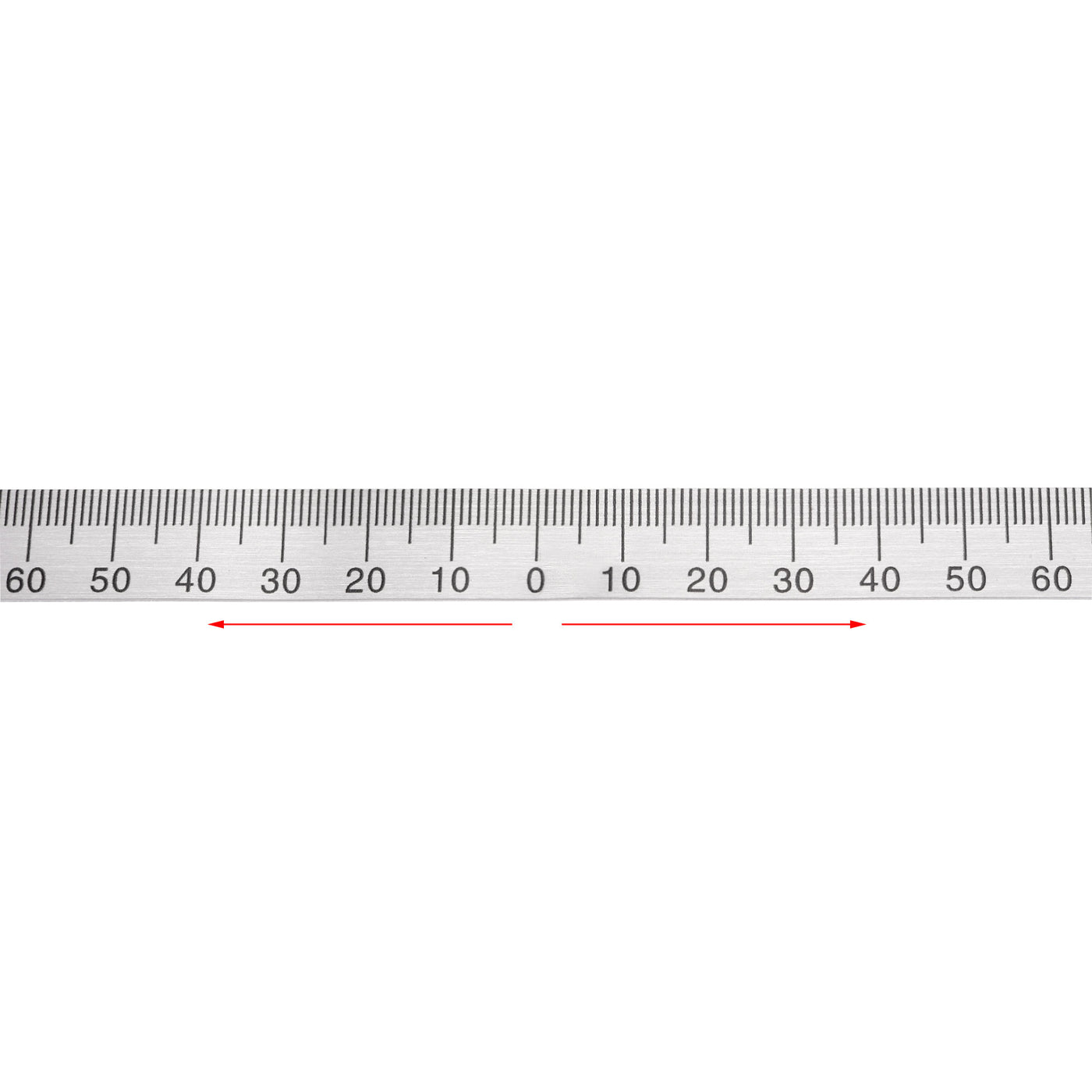 uxcell Uxcell Center Finding Ruler 110mm-0-110mm Table Sticky Adhesive Tape Measure, Aluminum Track Ruler with Holes, (from the middle).