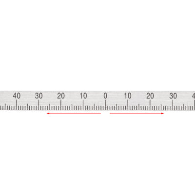 Harfington Uxcell Center Finding Ruler 270mm-0-270mm Table Sticky Adhesive Tape Measure, Aluminum Track Ruler with Holes, (from the middle).