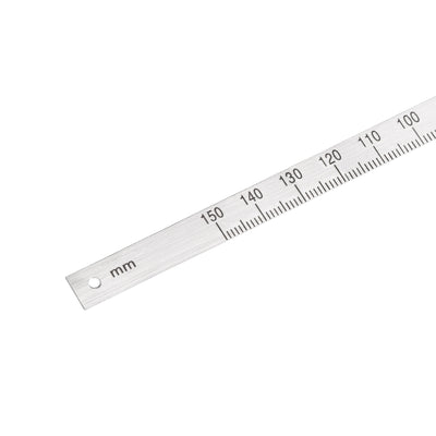 Harfington Uxcell Center Finding Ruler 270mm-0-270mm Table Sticky Adhesive Tape Measure, Aluminum Track Ruler with Holes, (from the middle).