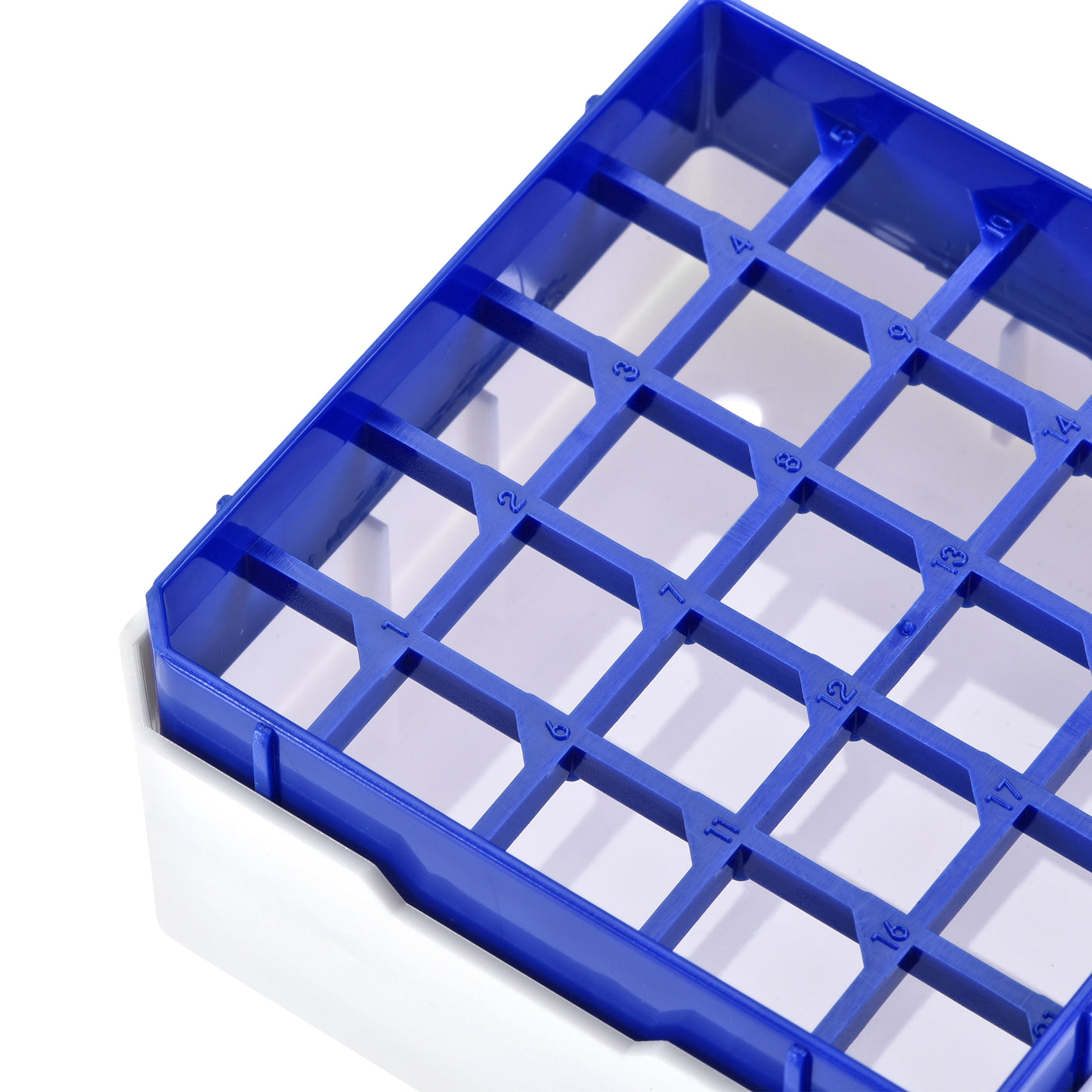 uxcell Uxcell Freezer Tube Box 25 Places Polypropylene Holder Rack for 1.8/2ml Microcentrifuge Tubes, Blue 4Pcs