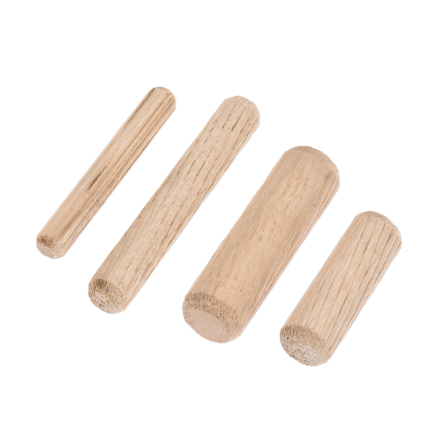 uxcell Uxcell Wooden Dowel Pin 6x40mm, 8x50mm, 10x30mm, 12x40mm Wood Kiln Dried Fluted Beveled Hardwood 83pcs