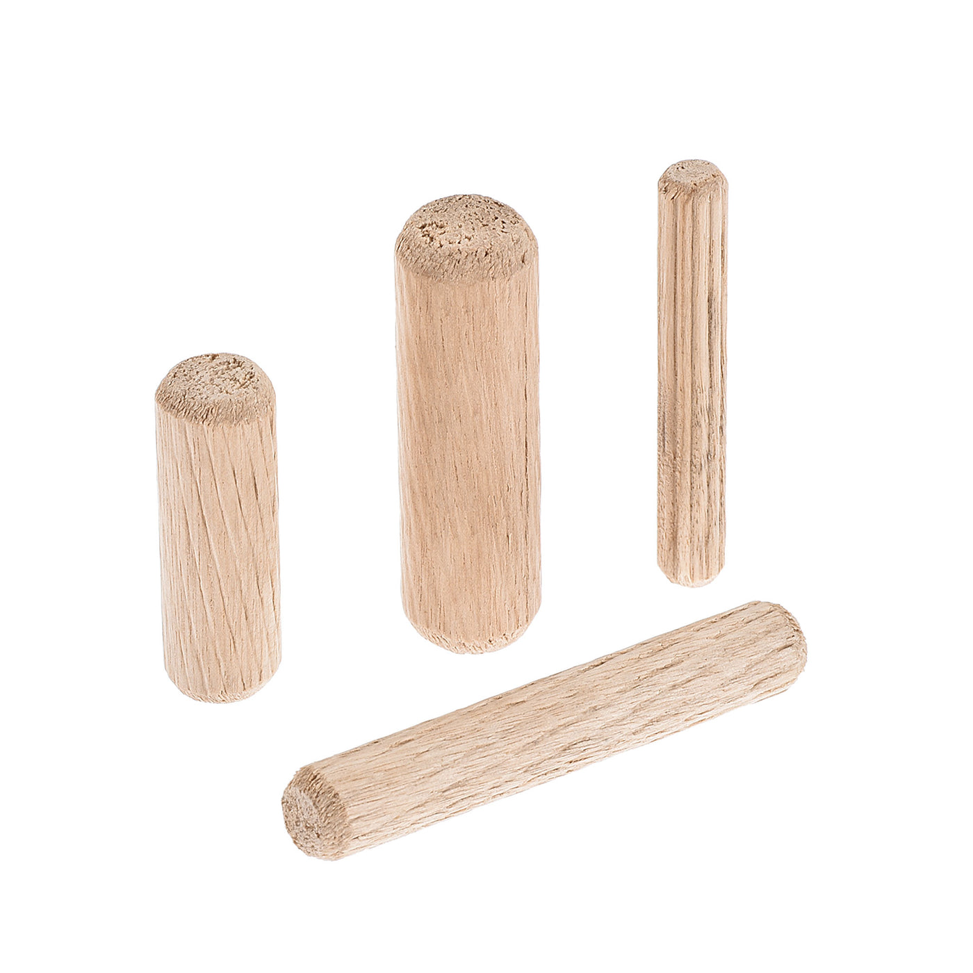 uxcell Uxcell Wooden Dowel Pin 6x40mm, 8x50mm, 10x30mm, 12x40mm Wood Kiln Dried Fluted Beveled Hardwood 83pcs