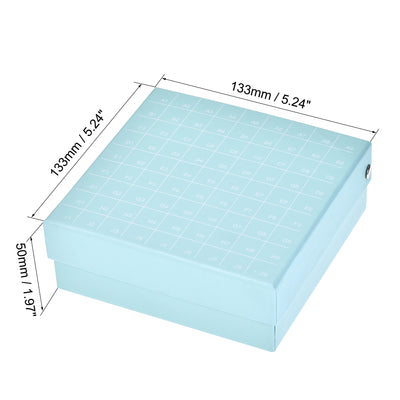 Harfington Uxcell Freezer Tube Box 81 Places Rack for 1.8/2ml Microcentrifuge Tubes 6in1 Set