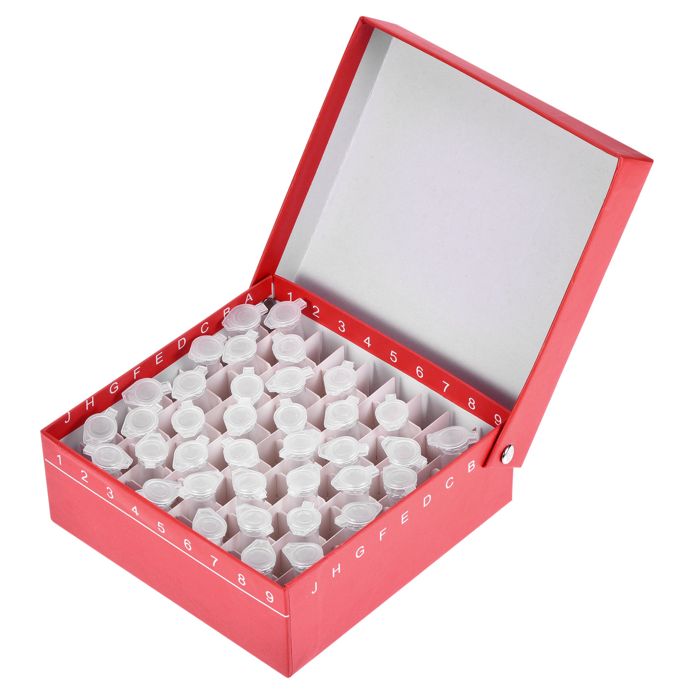 uxcell Uxcell Freezer Tube Box 81 Places Rack for 1.8/2ml Microcentrifuge Tubes 6in1 Set