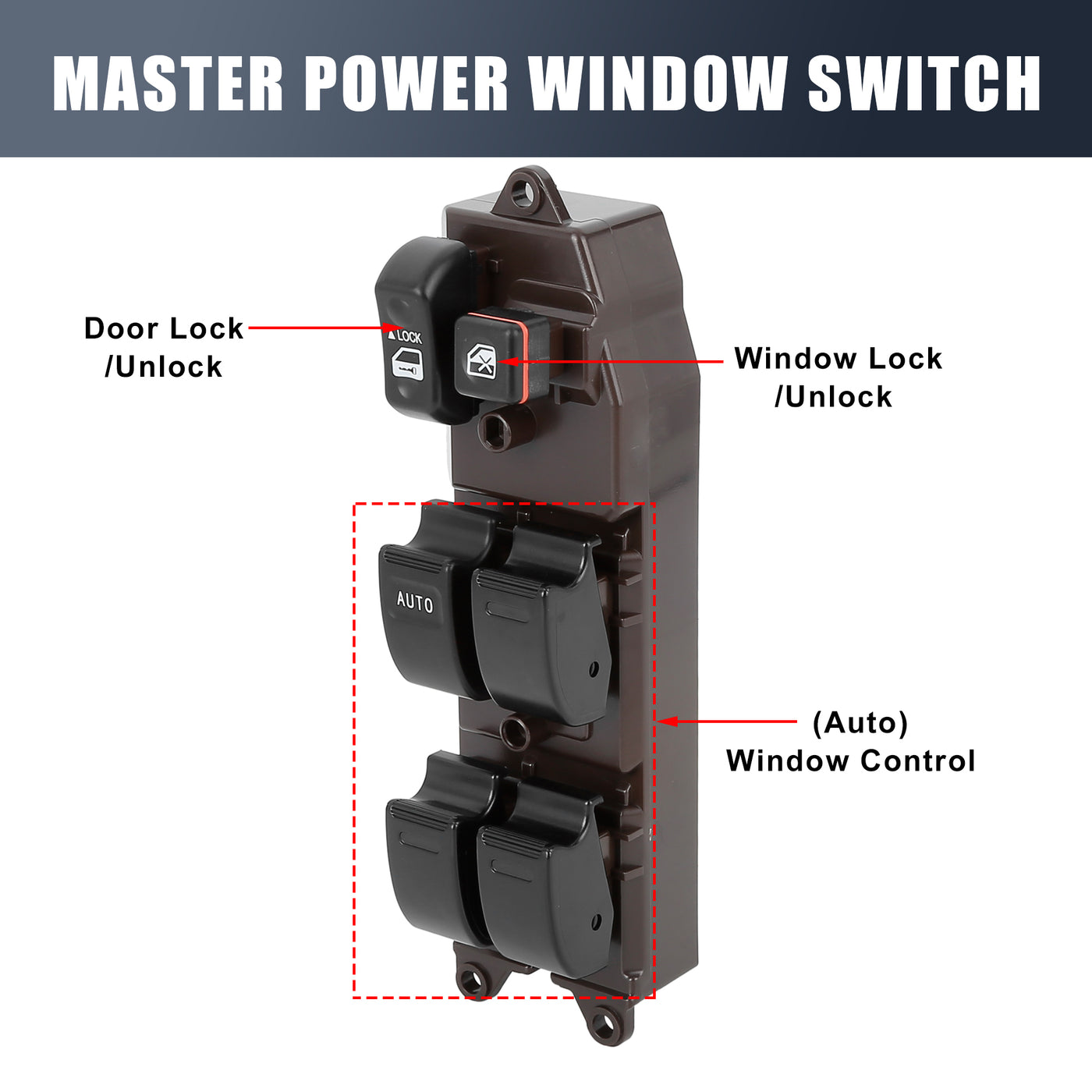 X AUTOHAUX Master Driver Side Power Window Switch 84820-60090 Replacement for Toyota Camry 1997-2002