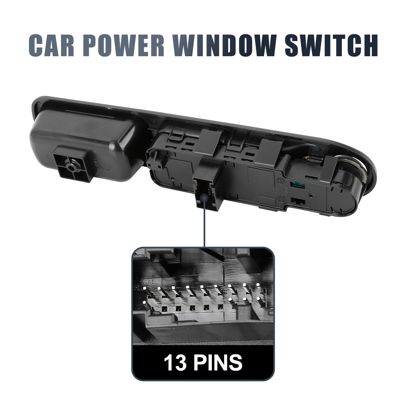 X AUTOHAUX Master Driver Side Power Window Switch 6554.QA Replacement for Peugeot 207 2006-2008