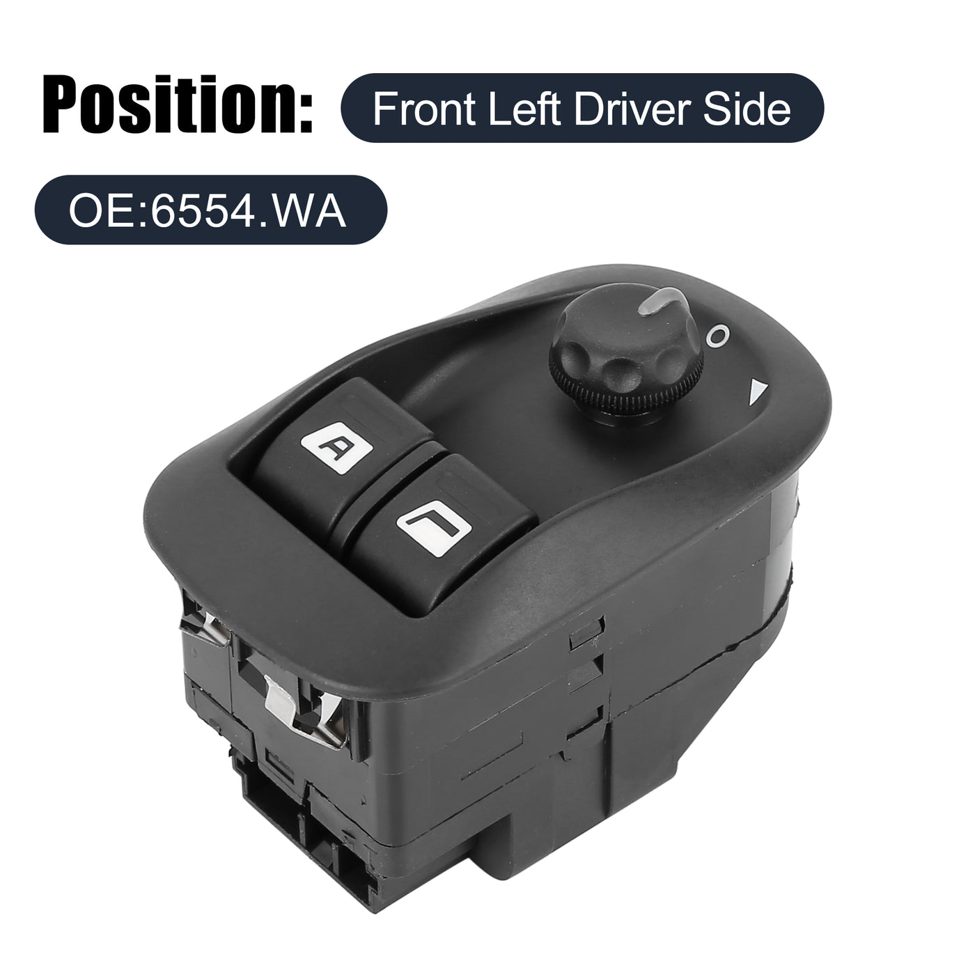 X AUTOHAUX Master Driver Side Power Window Switch 6554.WA Replacement for Peugeot 306 206