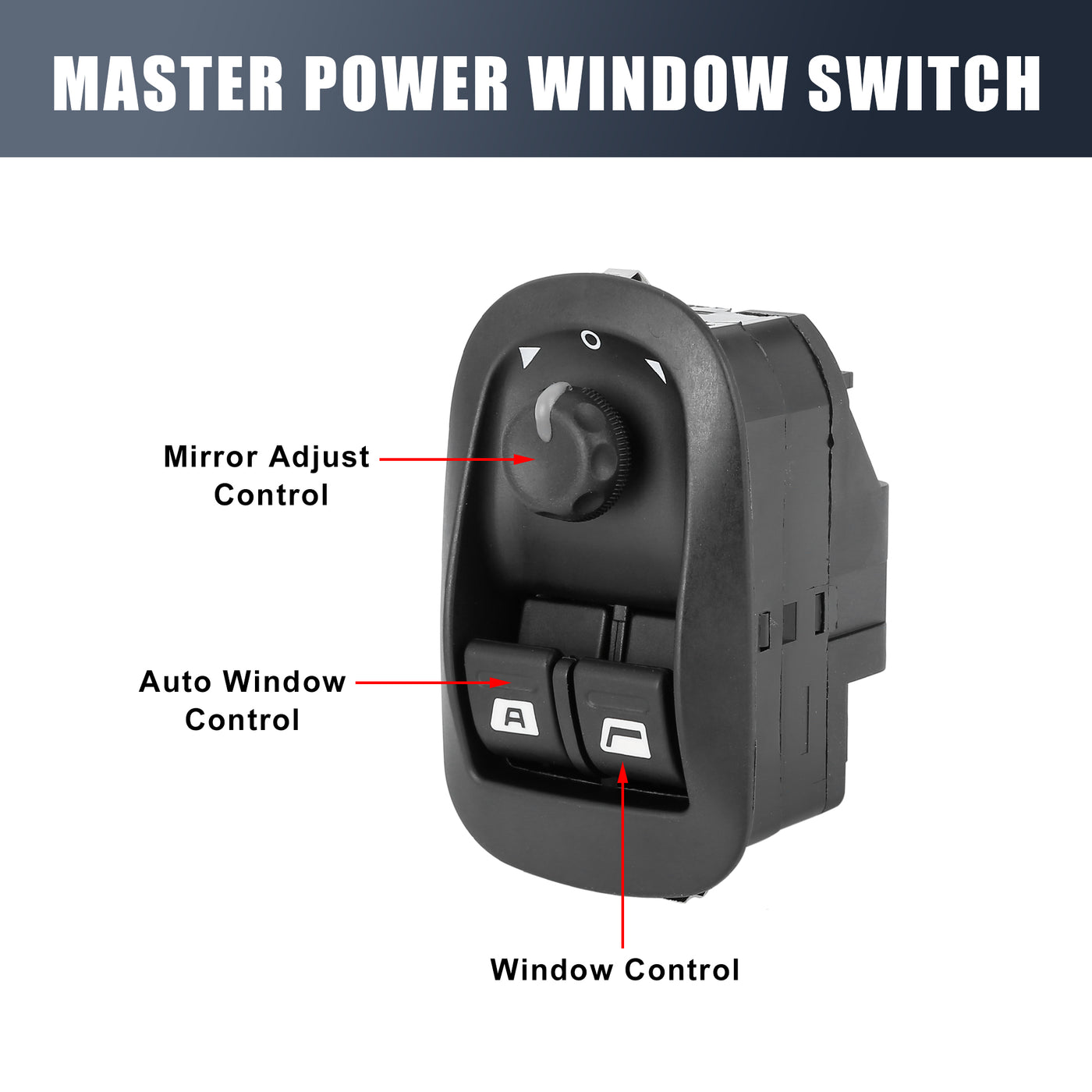 X AUTOHAUX Master Driver Side Power Window Switch 6554.WA Replacement for Peugeot 306 206