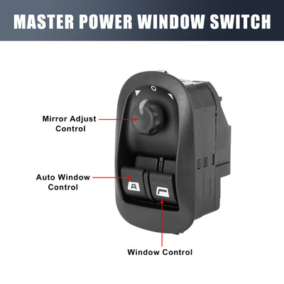 Harfington Master Driver Side Power Window Switch 6554.WA Replacement for Peugeot 306 206