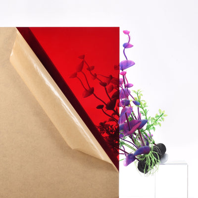 Harfington Uxcell Red Clear Cast Acrylic Sheet,12" x 12",3mm Thick,Plastic PMMA Acrylic Board