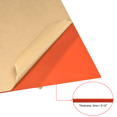 Harfington Uxcell Orange Cast Acrylic Sheet,12" x 12",3mm Thick,Plastic PMMA Acrylic Board