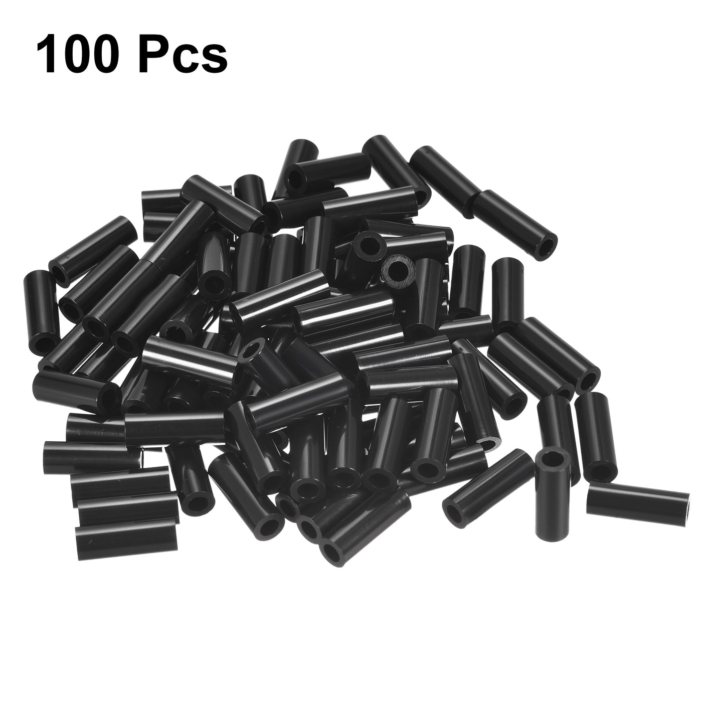 uxcell Uxcell Nylon Round Spacer Washer 4.2mmx7mmx15mm for M4 Screws Black 100Pcs