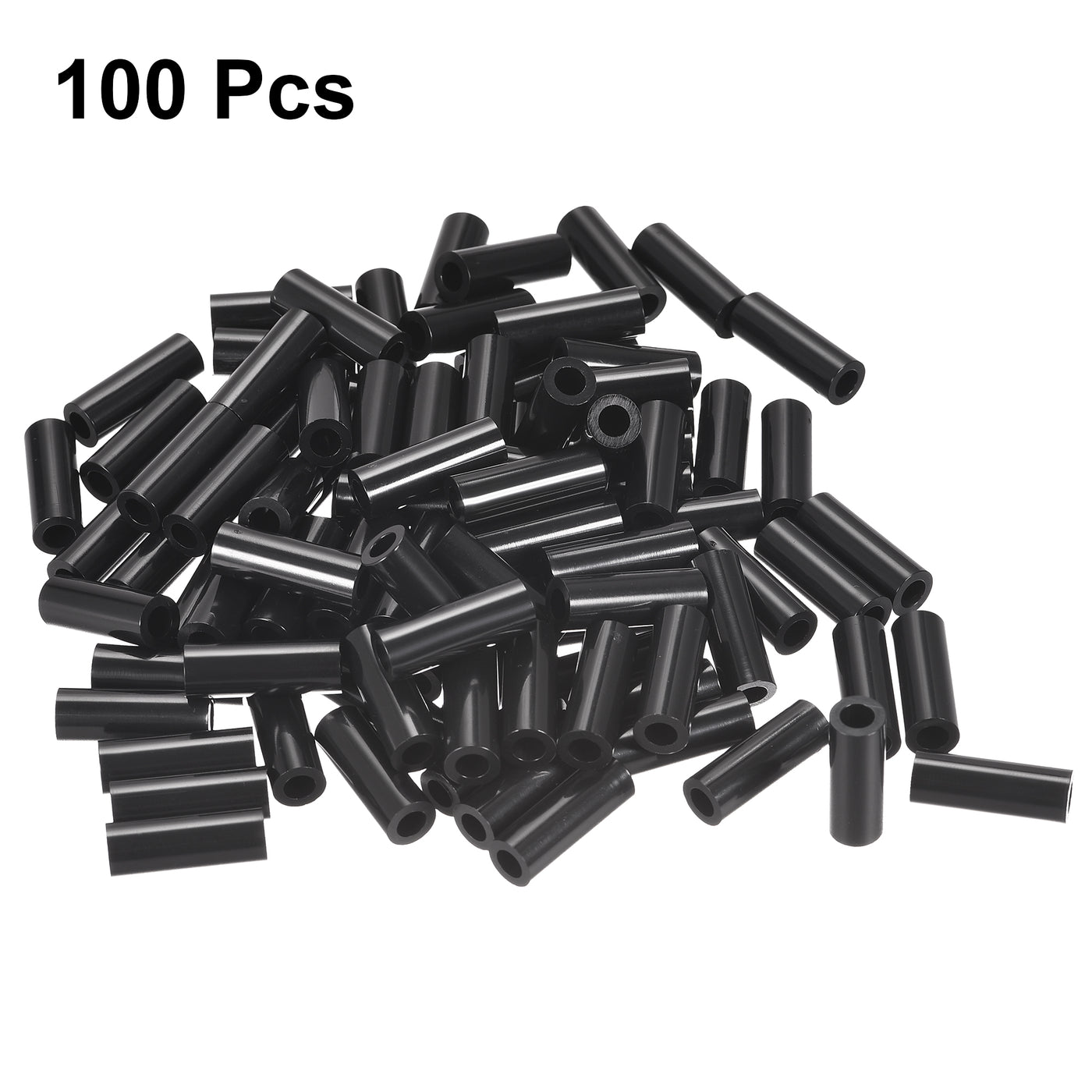 uxcell Uxcell Nylon Round Spacer Washer 4.2mmx7mmx20mm for M4 Screws Black 100Pcs