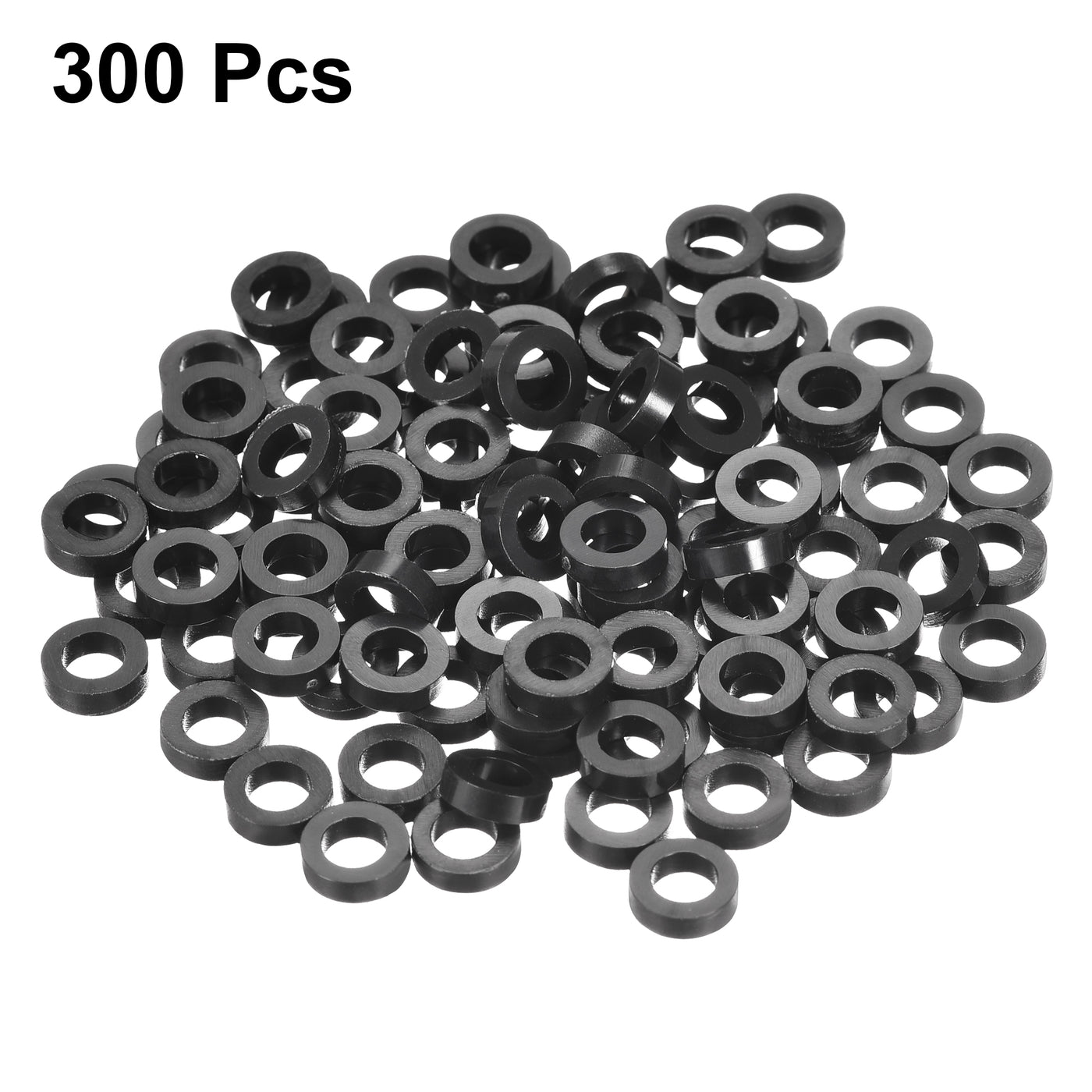 uxcell Uxcell Nylon Round Spacer Washer 4.2mmx7mmx2mm for M4 Screws Black 300Pcs