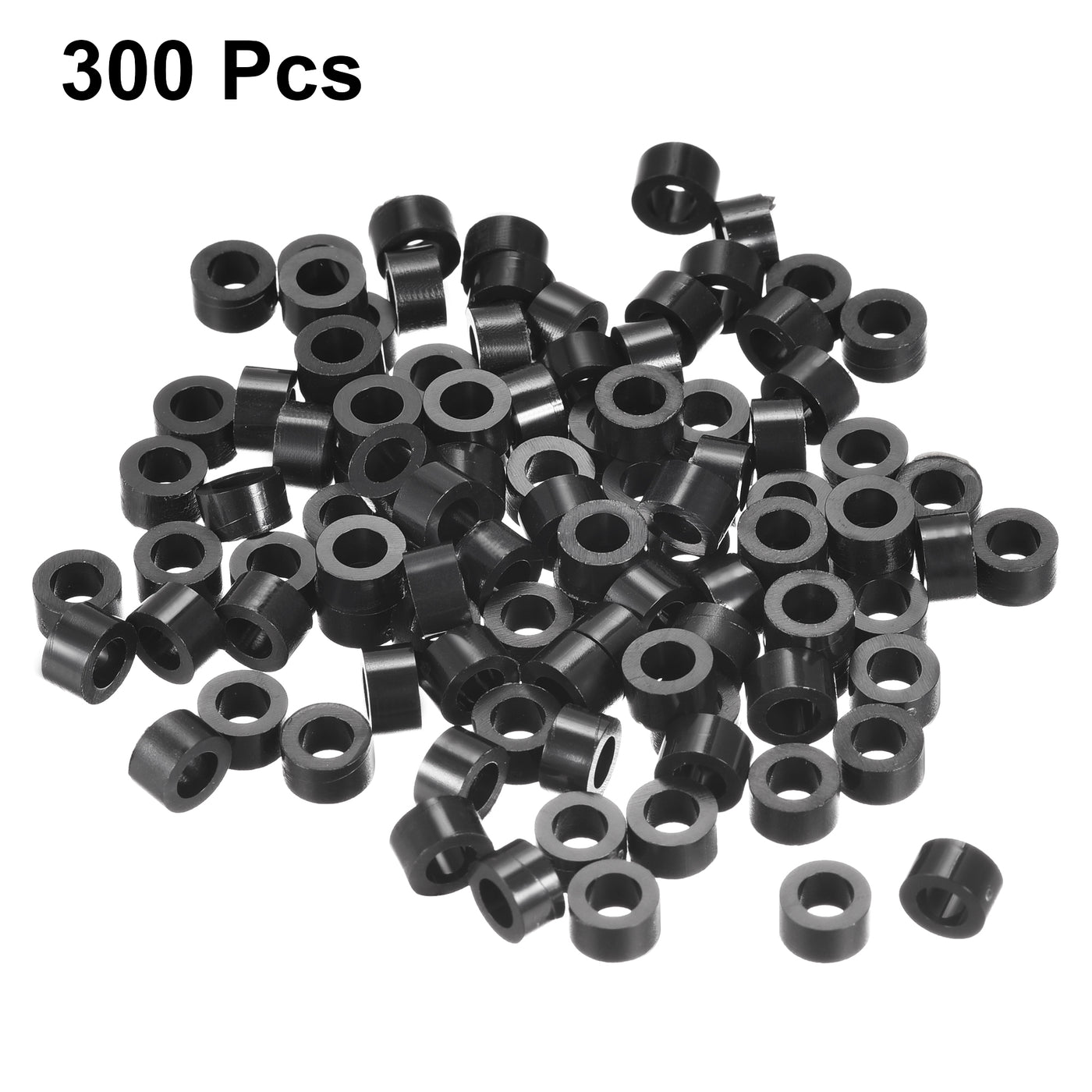 uxcell Uxcell Nylon Round Spacer Washer 4.2mmx7mmx4mm for M4 Screws Black 300Pcs