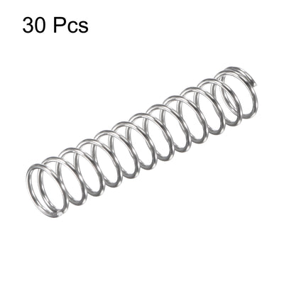 Harfington Uxcell 8mmx0.8mmx50mm 304 Stainless Steel Compression Spring 11.8N Load Capacity 30pcs