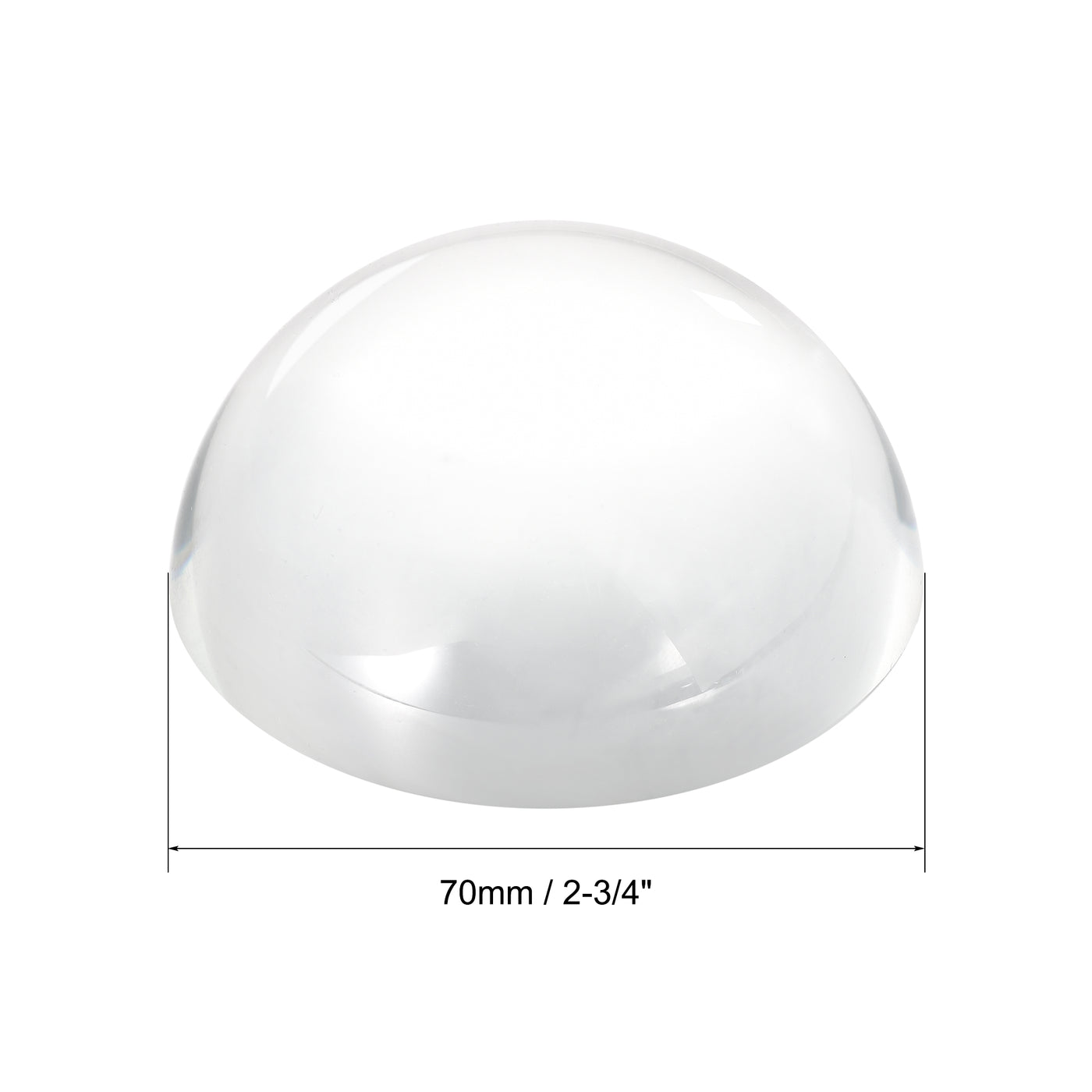 Uxcell Uxcell 2-3/8" Dome Magnifier 8X Acrylic Half Ball Reading Magnifying Glass with Polishing Pouch