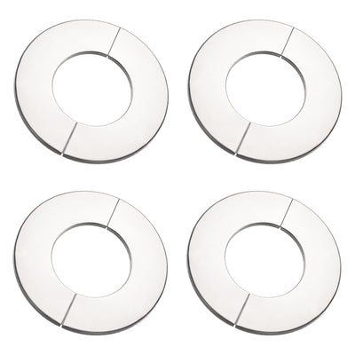 Harfington Uxcell Wall Split Flange, Stainless Steel Round Escutcheon Plate 4Pcs