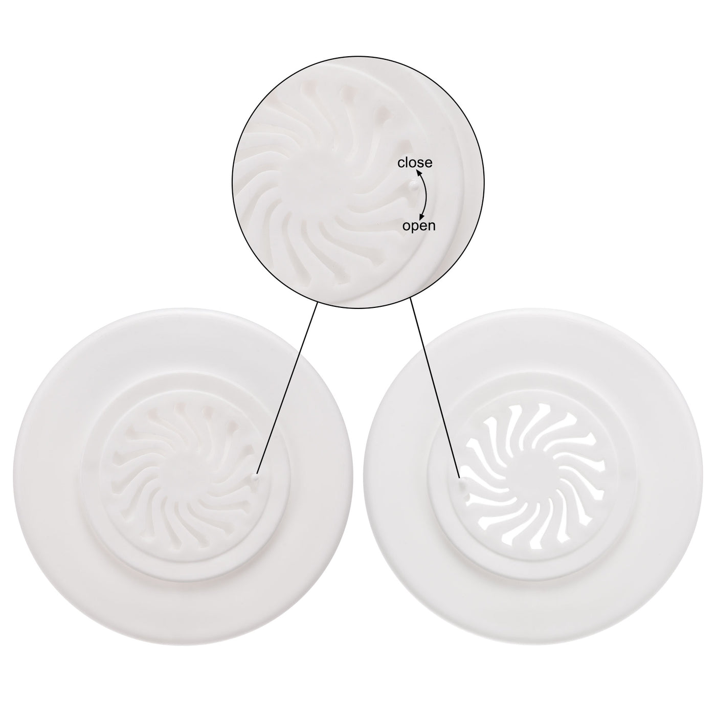 uxcell Uxcell Round Vent Cover Plastic Adjustable Air Vent Cover