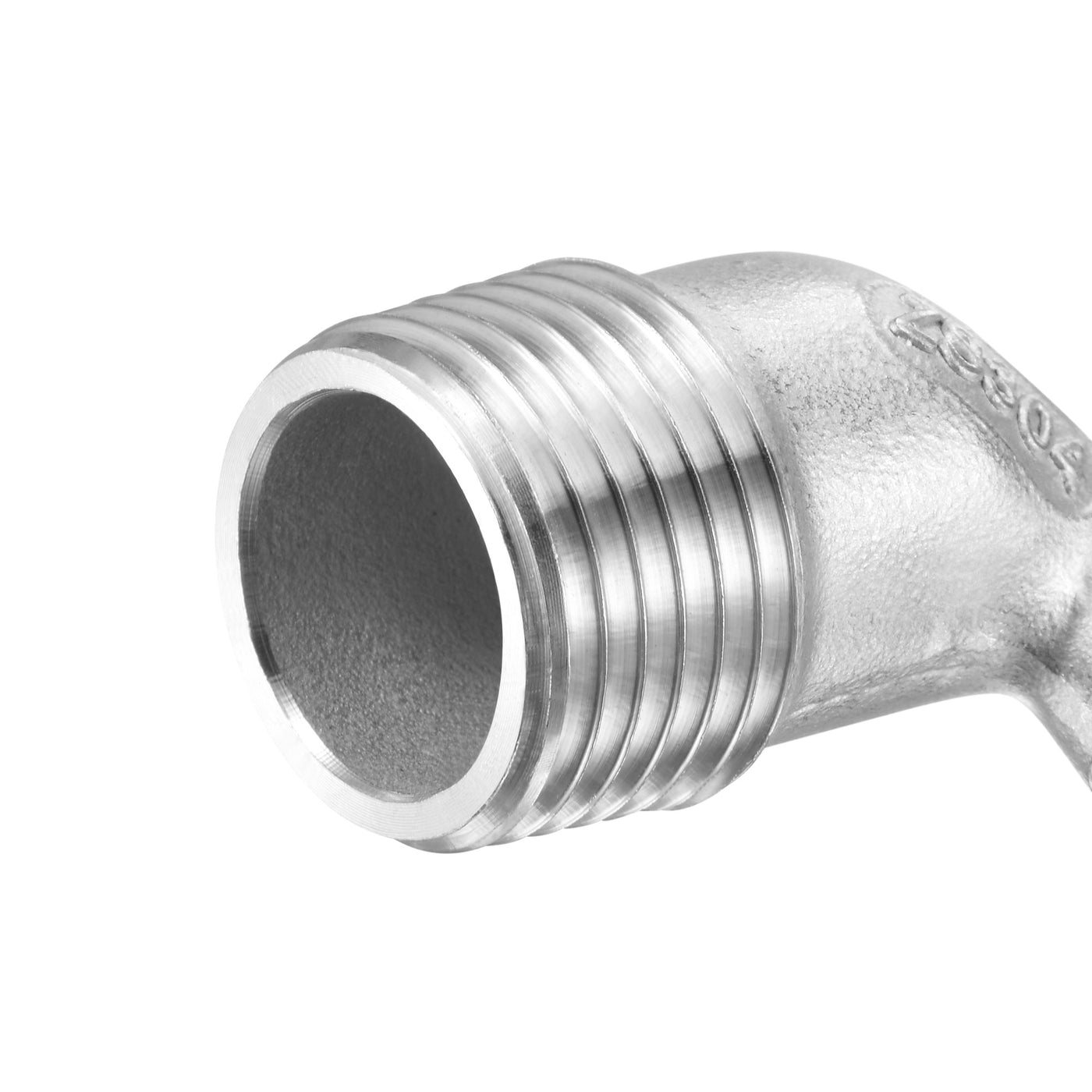 Uxcell Uxcell Stainless Steel Hose Barb Fitting Elbow 20mm x G1/2 Male Pipe Connector