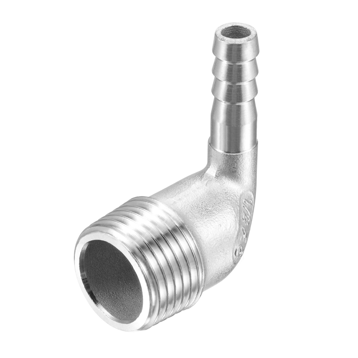 Uxcell Uxcell Stainless Steel Hose Barb Fitting Elbow 20mm x G1/2 Male Pipe Connector