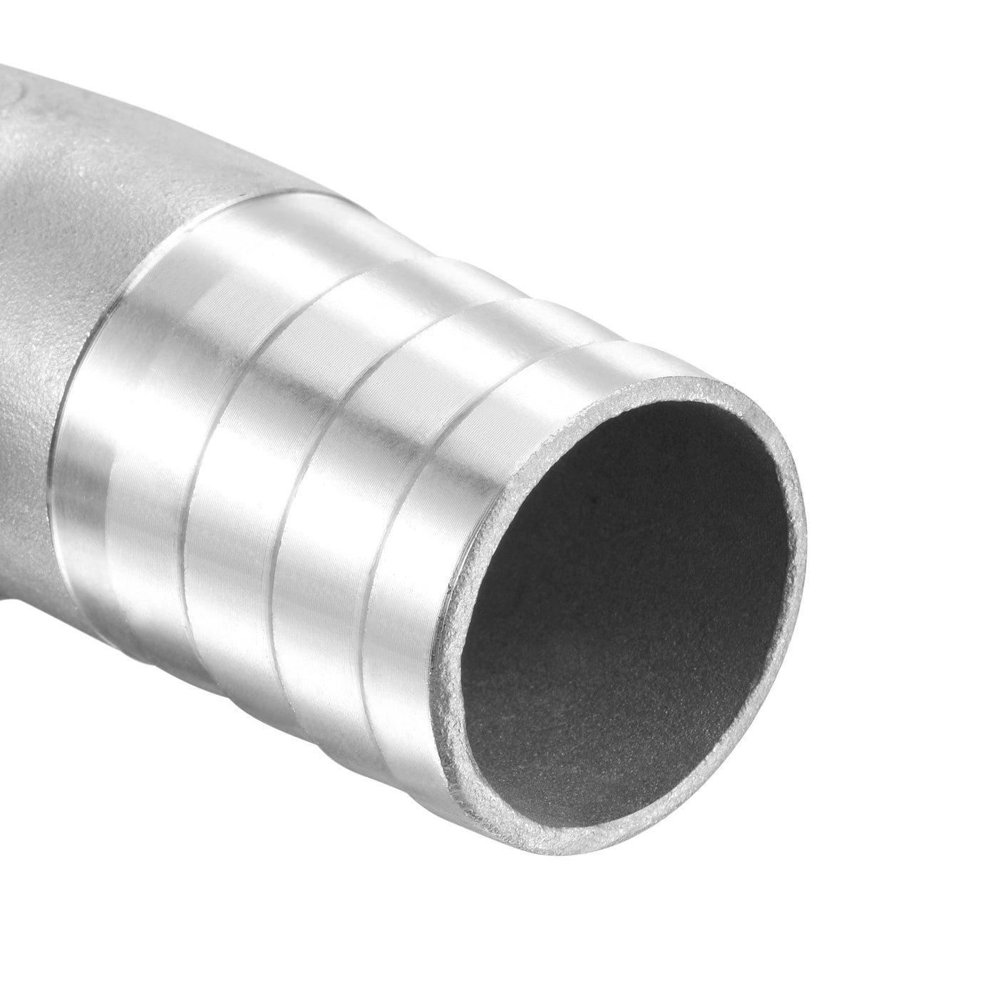 Uxcell Uxcell Stainless Steel Hose Barb Fitting Elbow 40mm x G1-1/4 Male Pipe Connector