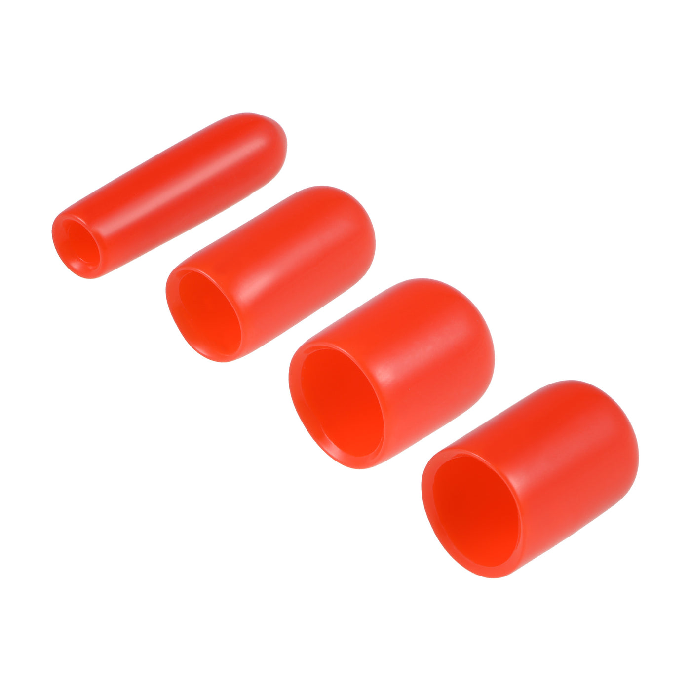 uxcell Uxcell 40pcs Round Rubber End Caps 1/8" 1/4" 3/8" 1/2" Red Vinyl Cover Screw Thread Protectors Assortment Kit