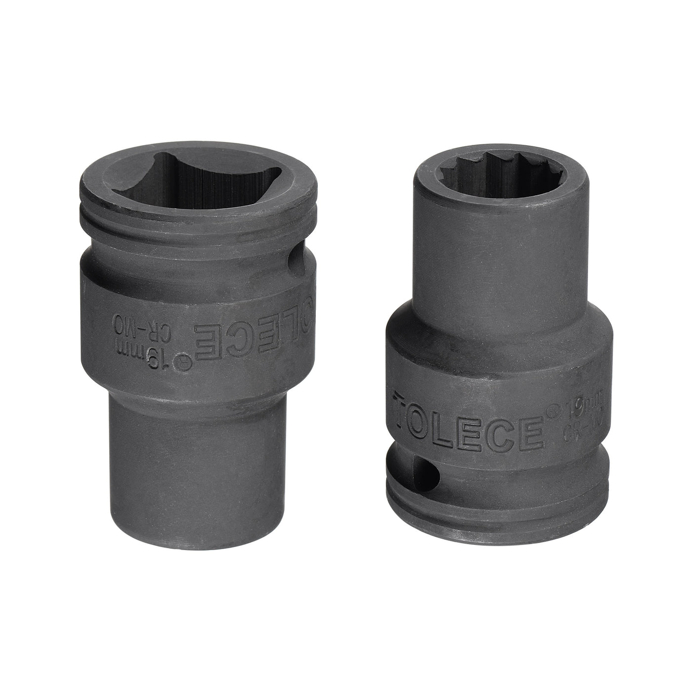 uxcell Uxcell 3/4" Drive 19mm 12-Point Impact Socket, CR-MO Steel 56mm Length, Standard Metric