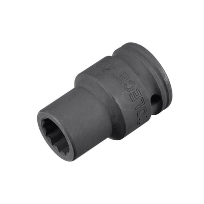 Harfington Uxcell 3/4" Drive 19mm 12-Point Impact Socket, CR-MO Steel 56mm Length, Standard Metric