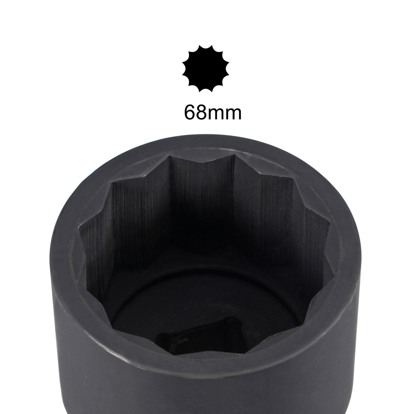 uxcell Uxcell 1-Inch Drive 68mm 12-Point Impact Socket, CR-MO Steel 95mm Length, Standard Metric Sizes