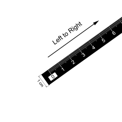 Harfington Uxcell 10Pcs Adhesive Tape Measure 20cm Left to Right Sticky Workbench Ruler (Black)